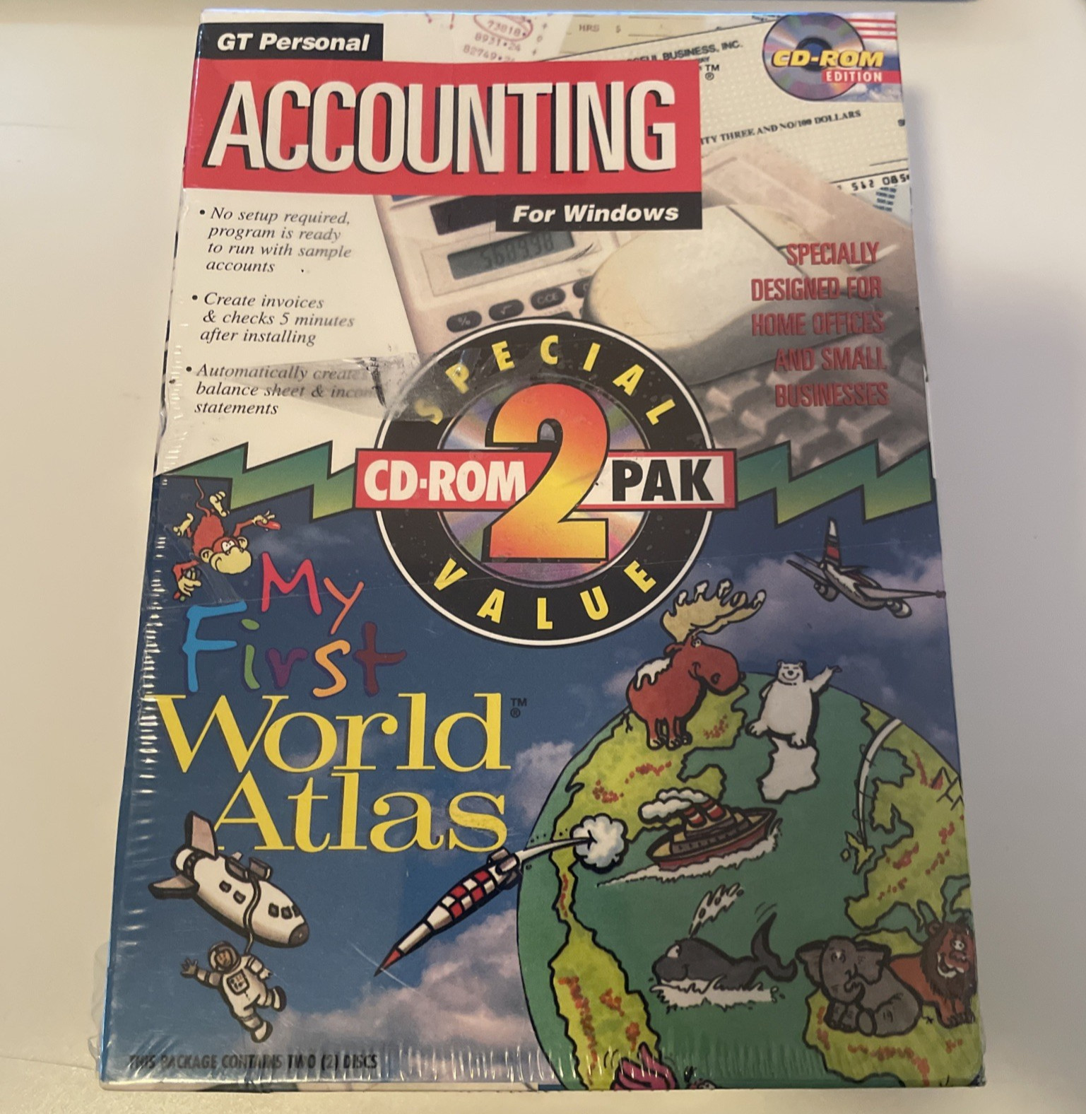 Vintage Personal Accounting & Essential Office 2 CD-ROM PAK For Windows 3.0 Vintage Personal Accounting & Essential Office 2 CD-ROM PAK For Windows 3.0