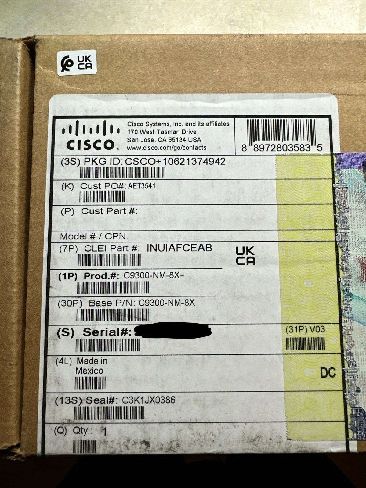 Cisco C9300NM8X Network Switch Module Cisco C9300NM8X Network Switch Module