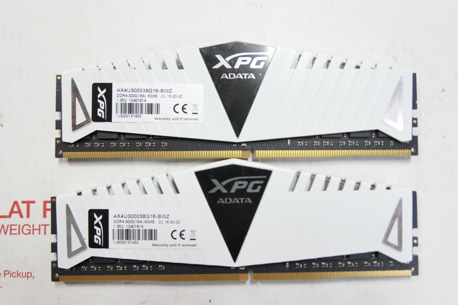 XPG XPG Z1 16GB (2x8GB) RAM DPVE248G320C8DR4 3000MHz AX4U300038G16-BWZ
