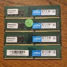 Crucial 32GB 4X8GB DDR4 2133MHz PC4-17000 UDIMM Desktop Memory Ram CT8G4DFS8213 picture