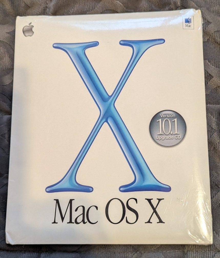 Vintage Apple Mac OS X 10.1 Puma Upgrade CD Box M8621LL/A (2001) Factory Sealed