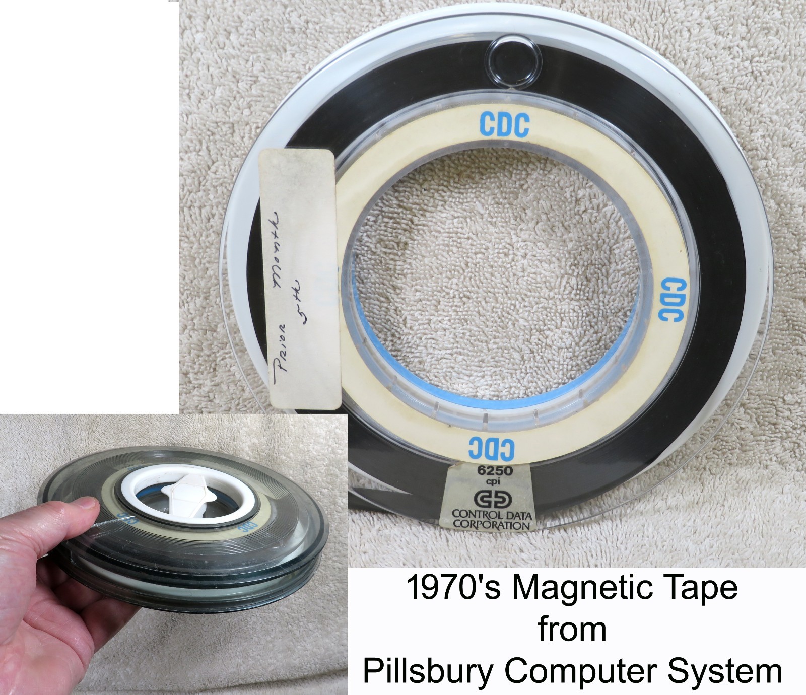 Vintage 1970’s Control Data Corporation (CDC) Magnetic Computer Tape ...