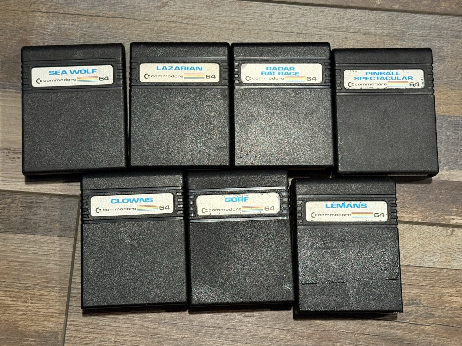 Lot of 7 Commodore 64 C64 Game Cartridges TESTED WORKING Vintage Games
