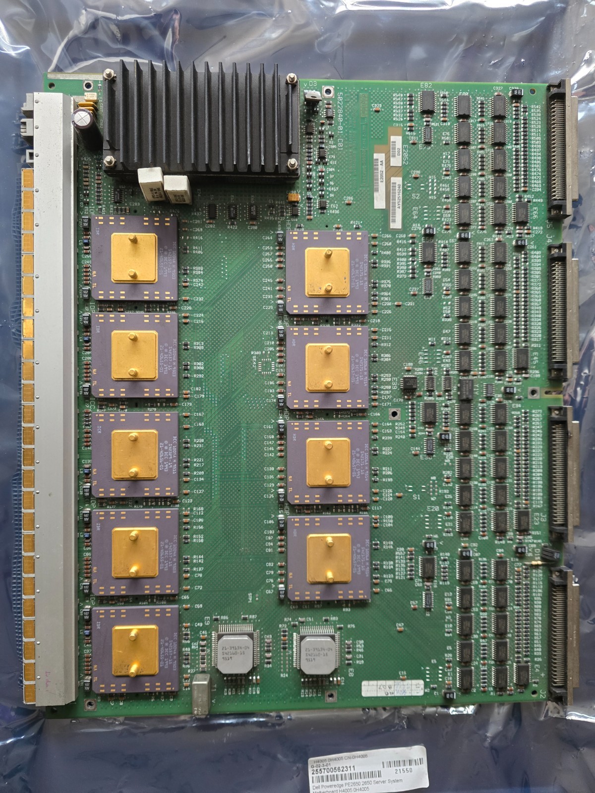 Vintage DEC E2052-AA  AlphaServer I/O Board 9 Gold Ceramic ICs 4.3 LB Gold Scrap