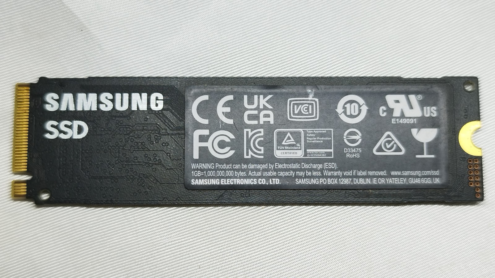 Samsung 980 1TB NVME M.2 2280 Internal SSD PCIe Gen 3.0×4 MZ-V8V1TO Untested