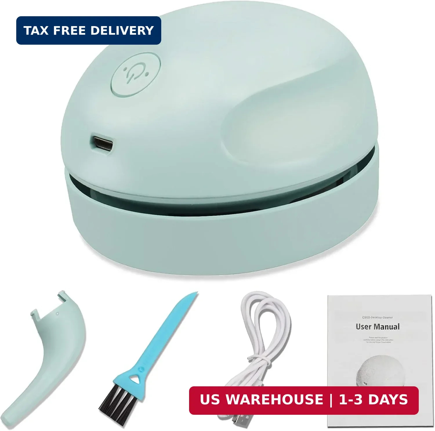 Desktop Vacuum Cleaner USB Charging with Vacuum Nozzle Cleaning Brush, Detachabl Desktop Vacuum Cleaner USB Charging with Vacuum Nozzle Cleaning Brush, Detachabl
