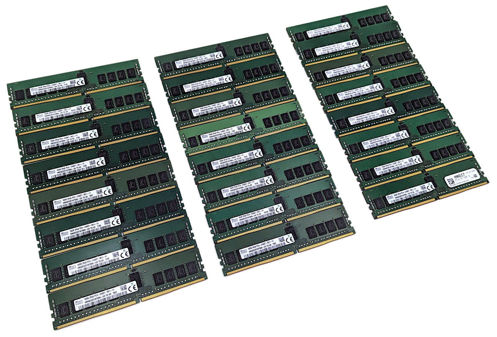 Lot of 24 SK Hynix 16GB 2Rx8 PC4-2400T Server ECC REG RAM RDIMM HMA82GR7AFR8N-UH