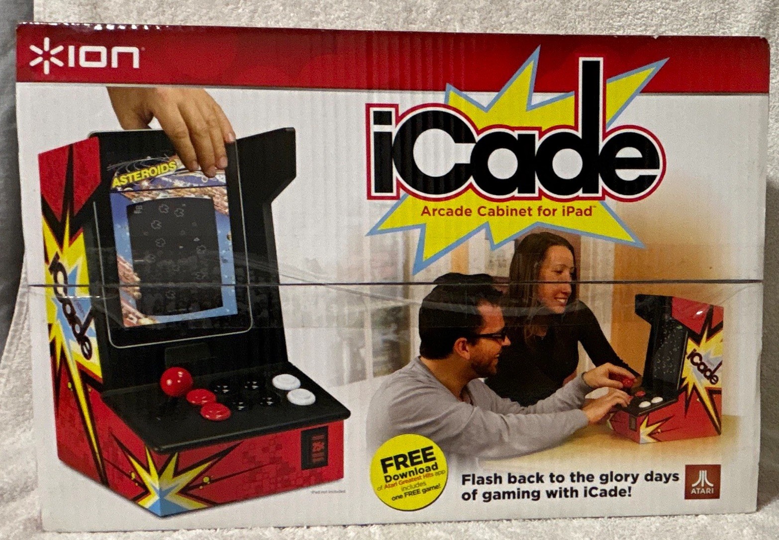 ION iCade Arcade Cabinet for Apple iPad Battery Powered Atari Factory Sealed