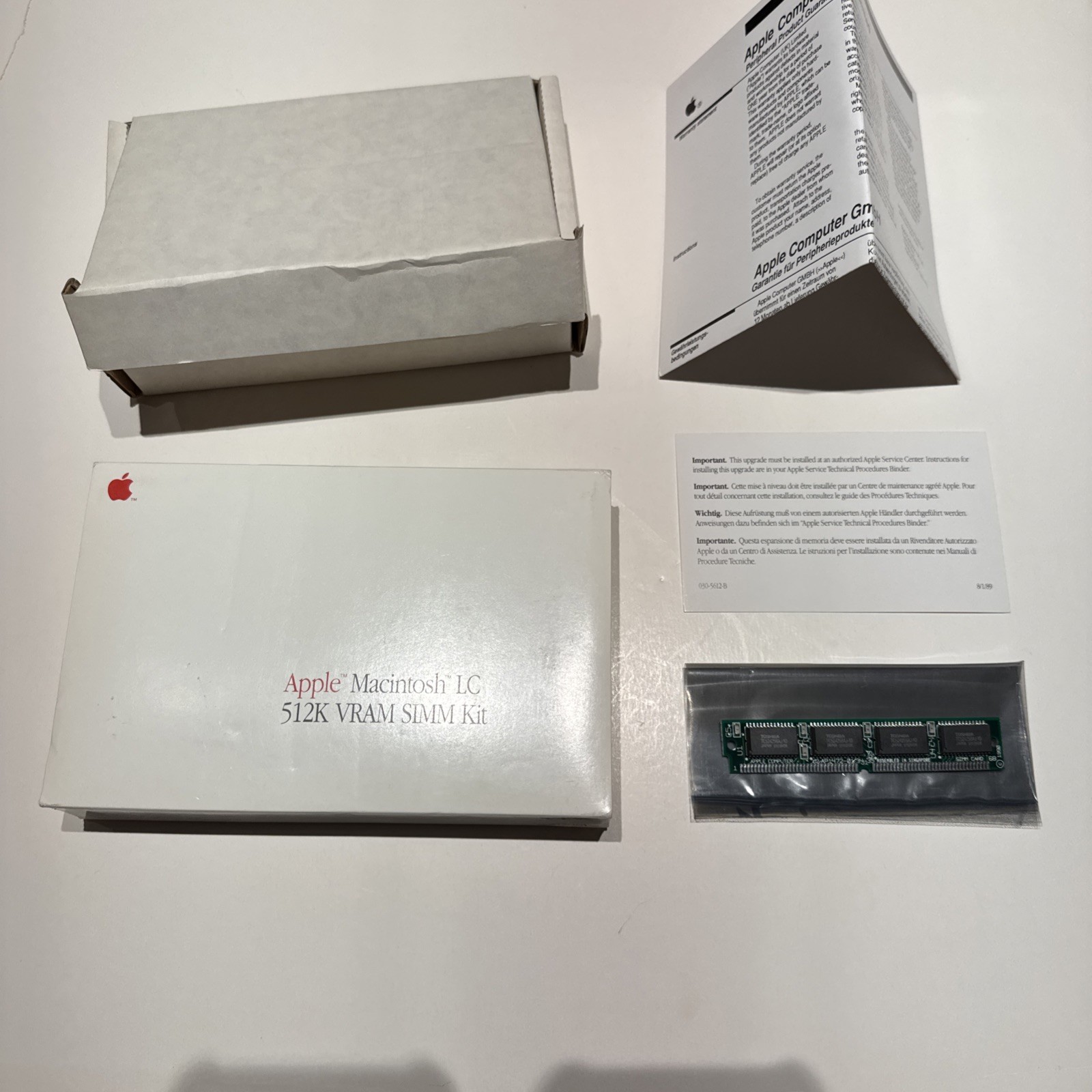 Vintage Apple Macintosh LC 512K VRAM SIMM M0517LL/A 68-Pin 820-0313-03 Boxed Vintage Apple Macintosh LC 512K VRAM SIMM M0517LL/A 68-Pin 820-0313-03 Boxed