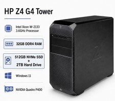 HP Z4 G4 Tower Workstation Xeon W-2133 3.6GHz 32GB 512GB+2TB Quadro P400 picture