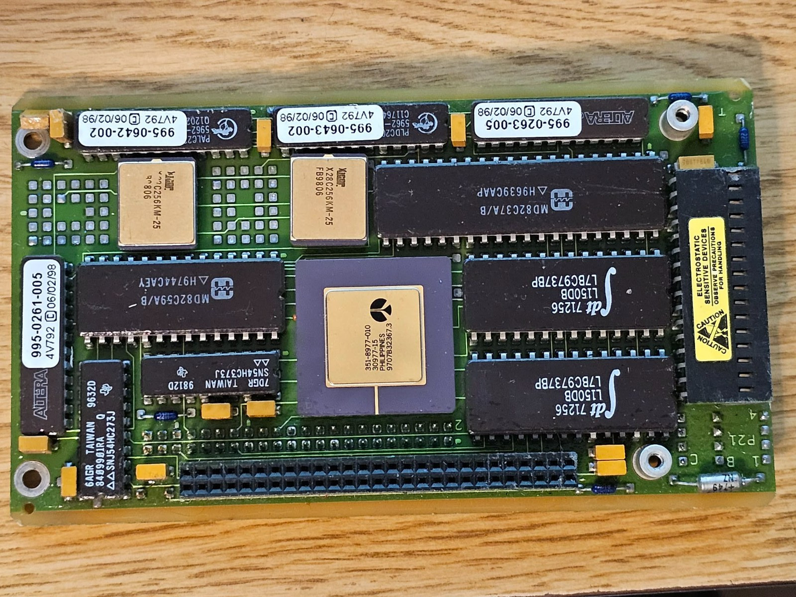 Vintage Military Avionics PCB Philips Ceramic ASIC Gold Lid Aerospace Computer