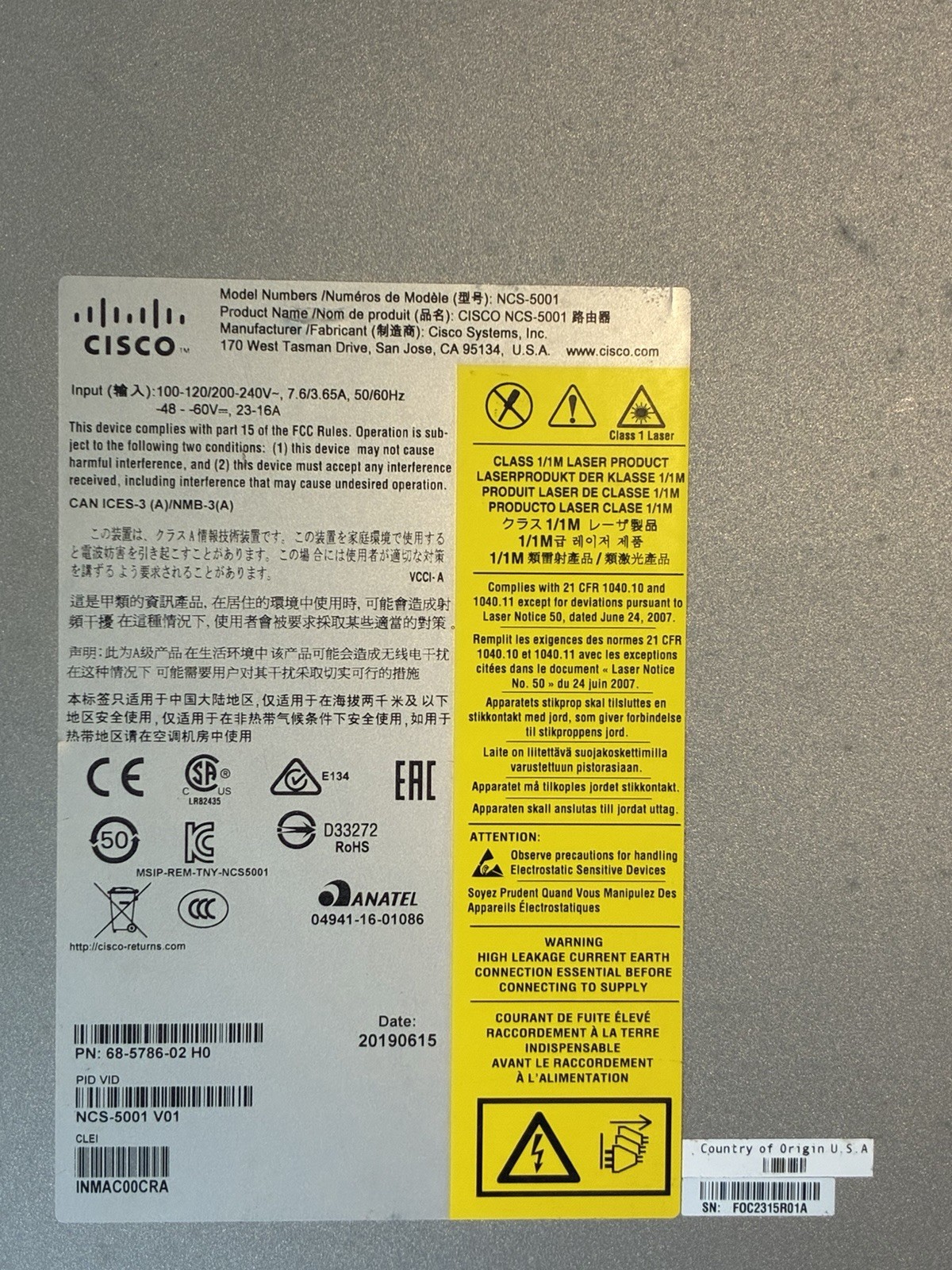 CISCO NCS-5001 - \