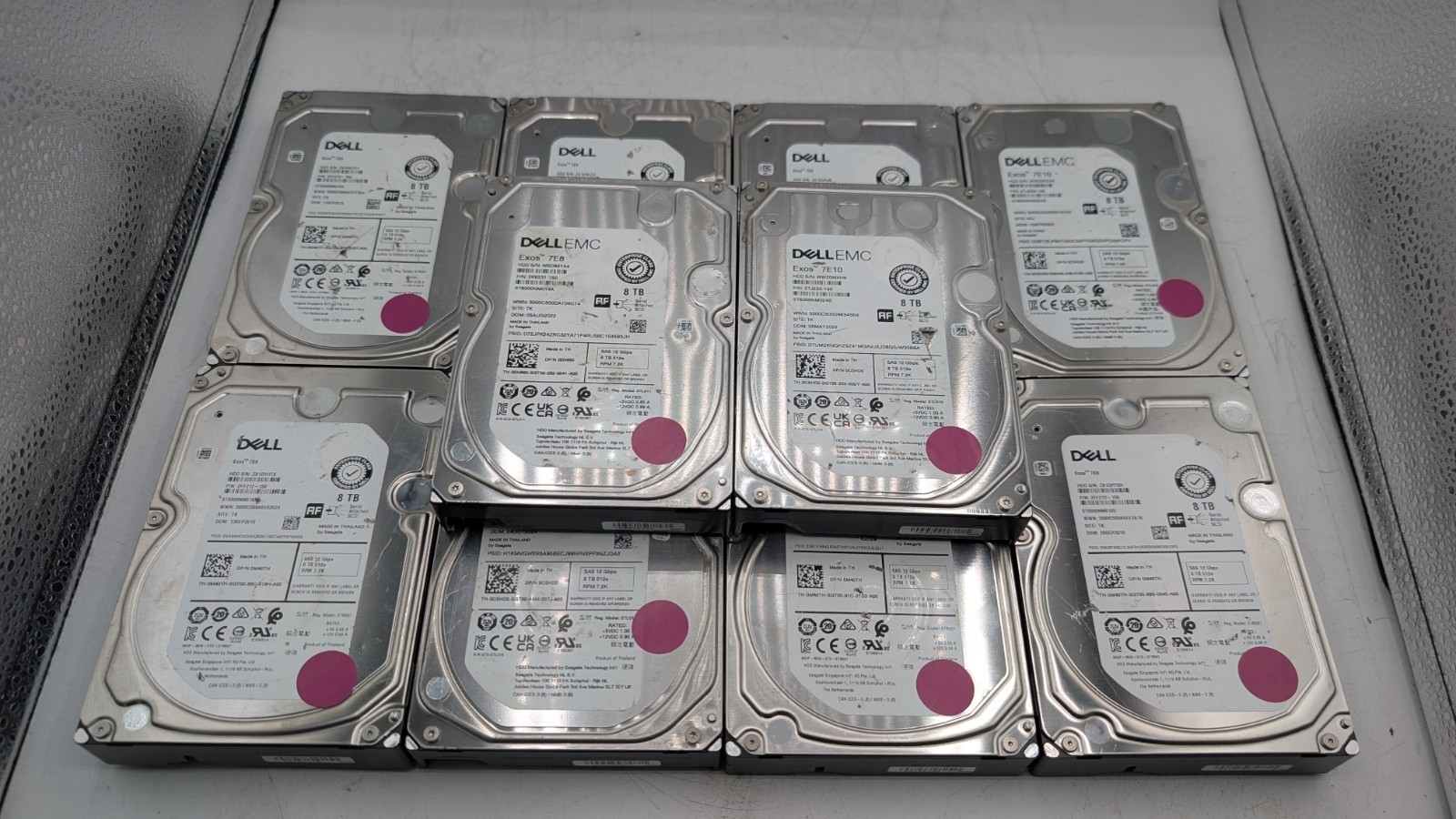 Lot Of 10 0M40TH ST8000NM0185 Dell 8TB 7.2K RP 12Gb/s 3.5\ Lot Of 10 0M40TH ST8000NM0185 Dell 8TB 7.2K RP 12Gb/s 3.5\