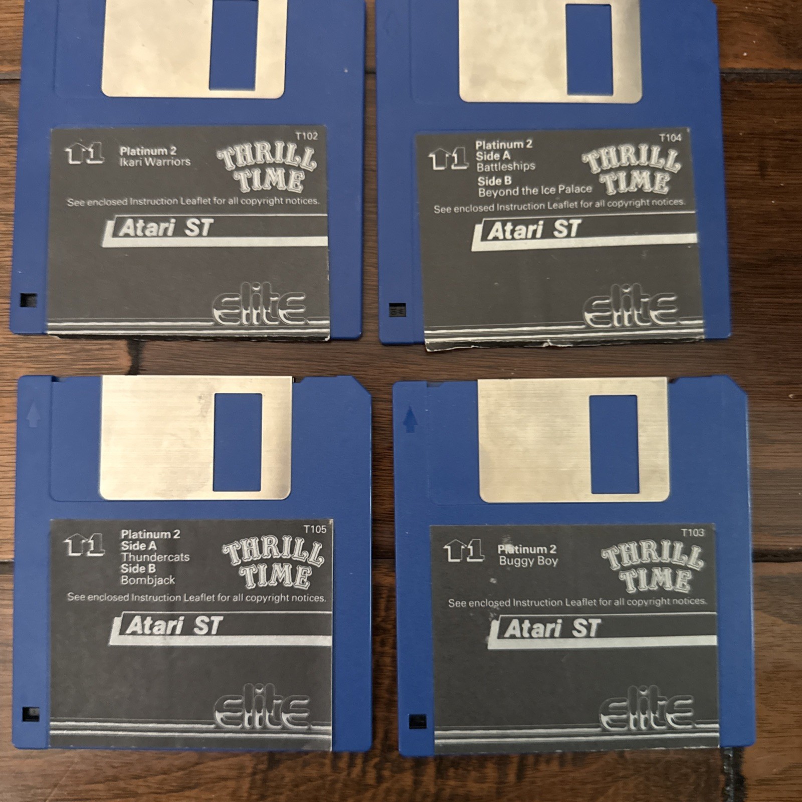 Atari ST Games LOT Buggy Boy Thundercats Bombjack Battleships Ikari Warriors