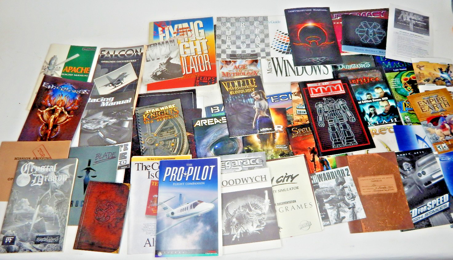 Large lot of Vintage PC Game Manuals, Booklets, Paperwork - Star Wars, Sim City, Large lot of Vintage PC Game Manuals, Booklets, Paperwork - Star Wars, Sim City,