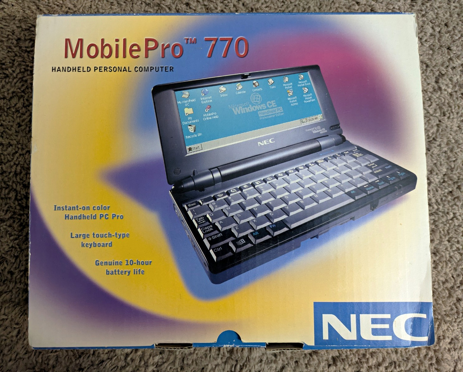 Vintage NEC MobilePro 770 Complete In Original Packaging. Tested And Working