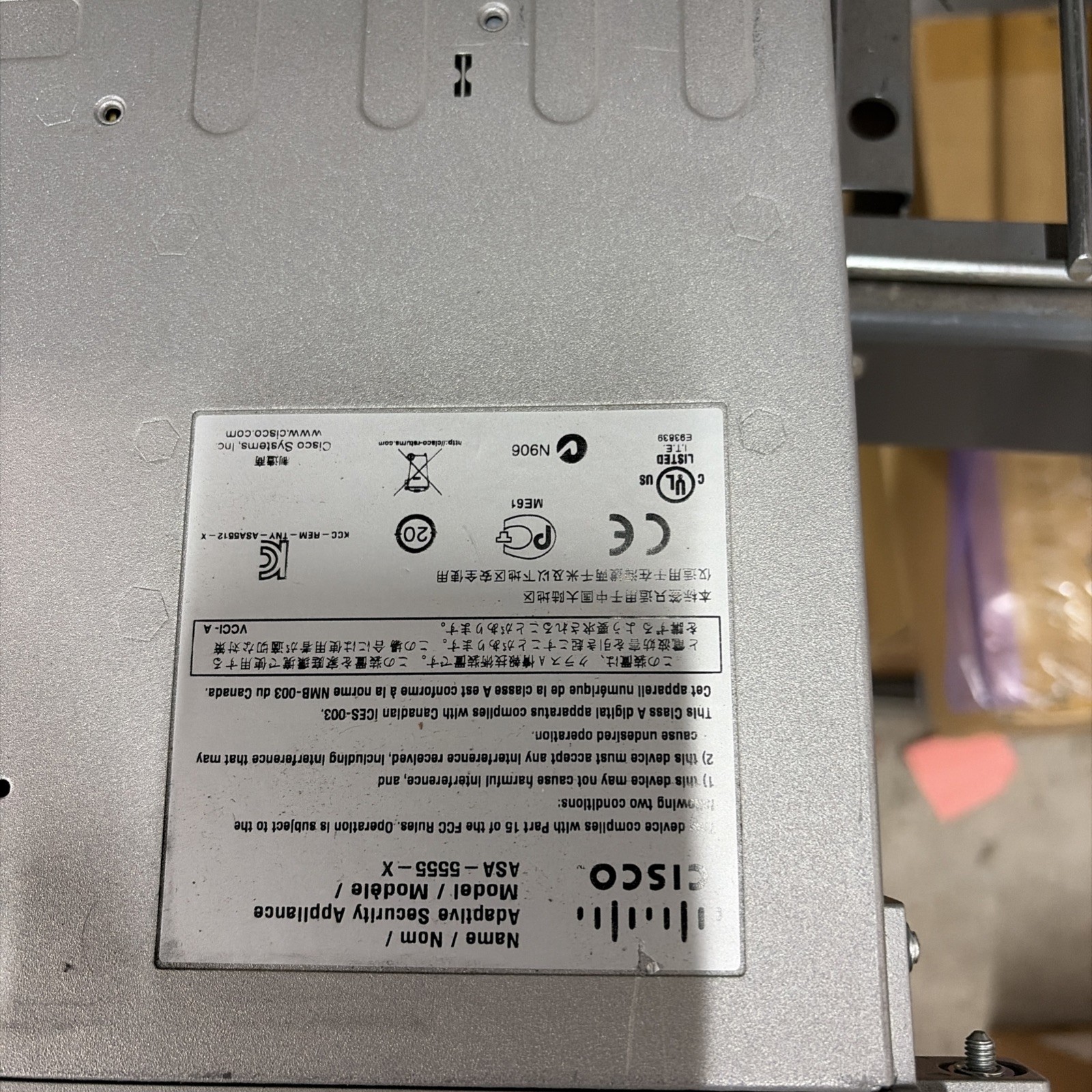 Cisco ASA 5555-X Network Secure Firewall Appliance Rack 2x SSD Slot 8-port RJ-45 Cisco ASA 5555-X Network Secure Firewall Appliance Rack 2x SSD Slot 8-port RJ-45