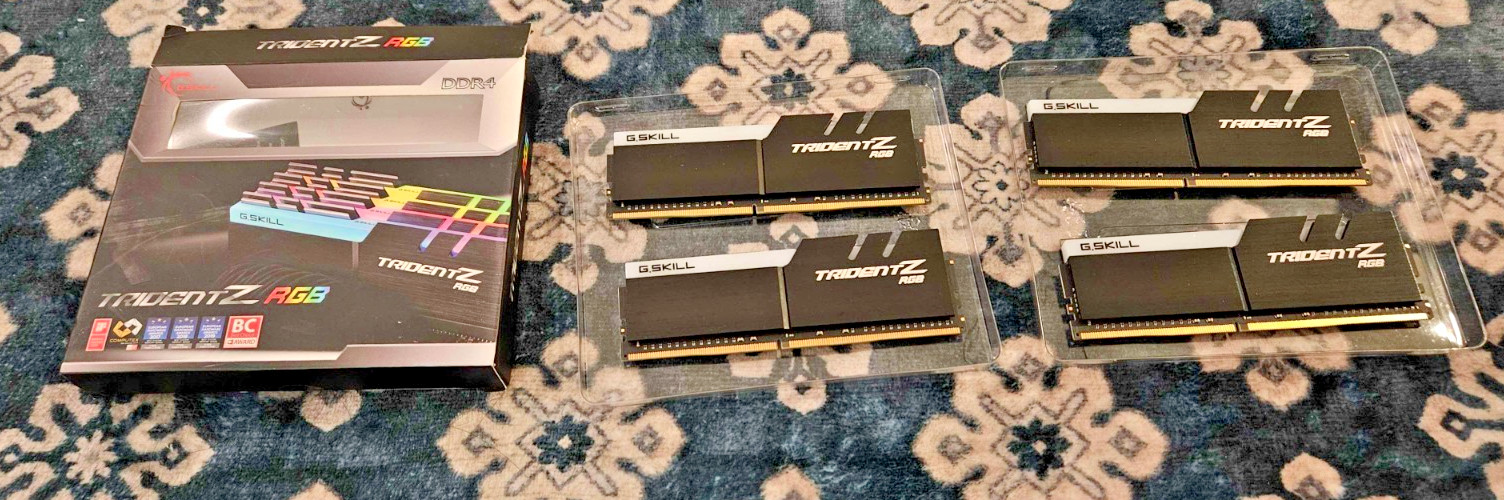 G.Skill Trident Z RGB 128GB (32GBx4) DDR4 RAM 3600 (F4-3600C18Q-128GTZR)