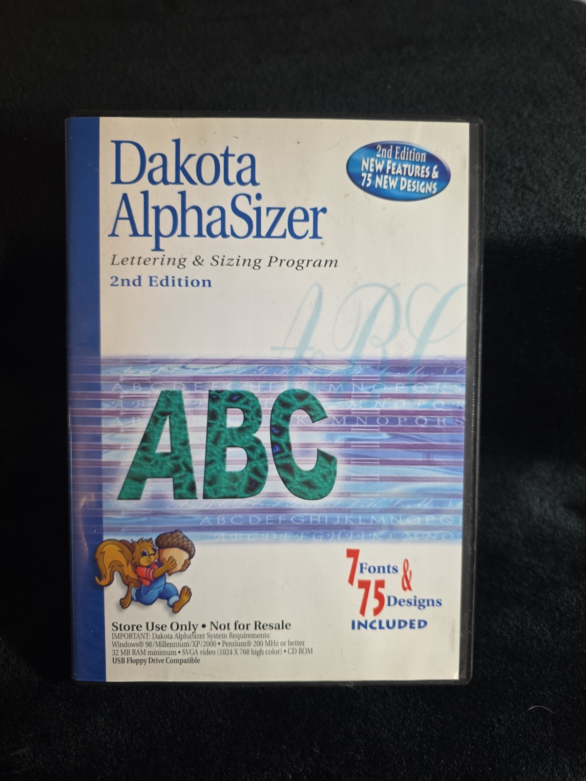 Vintage Dakota AlphaSizer 2nd Edition Embroidery Software - Lettering & Sizing
