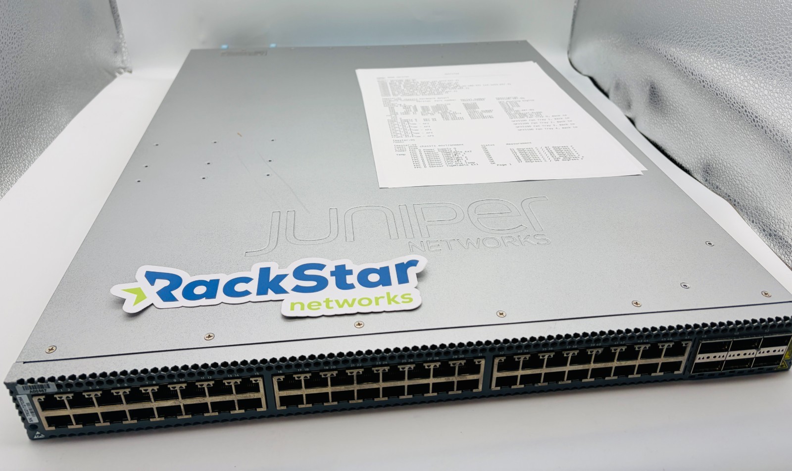 Juniper Networks QFX5100-48T-AFI 48-Port 10GbE Network Switch 6x QFP+ 2x PSU 🚚