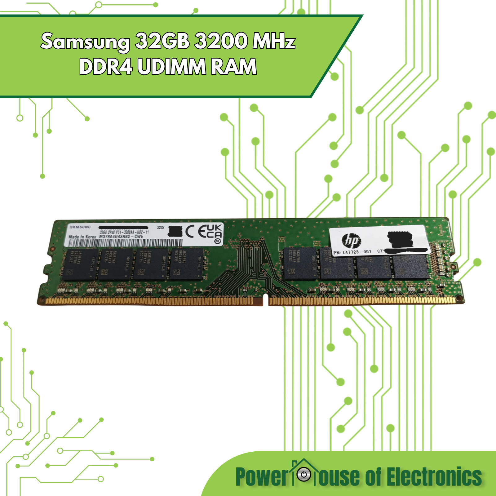 Samsung 32GB DDR4 3200 MHz UDIMM RAM | M378A4G43AB2-CWE Samsung 32GB DDR4 3200 MHz UDIMM RAM | M378A4G43AB2-CWE