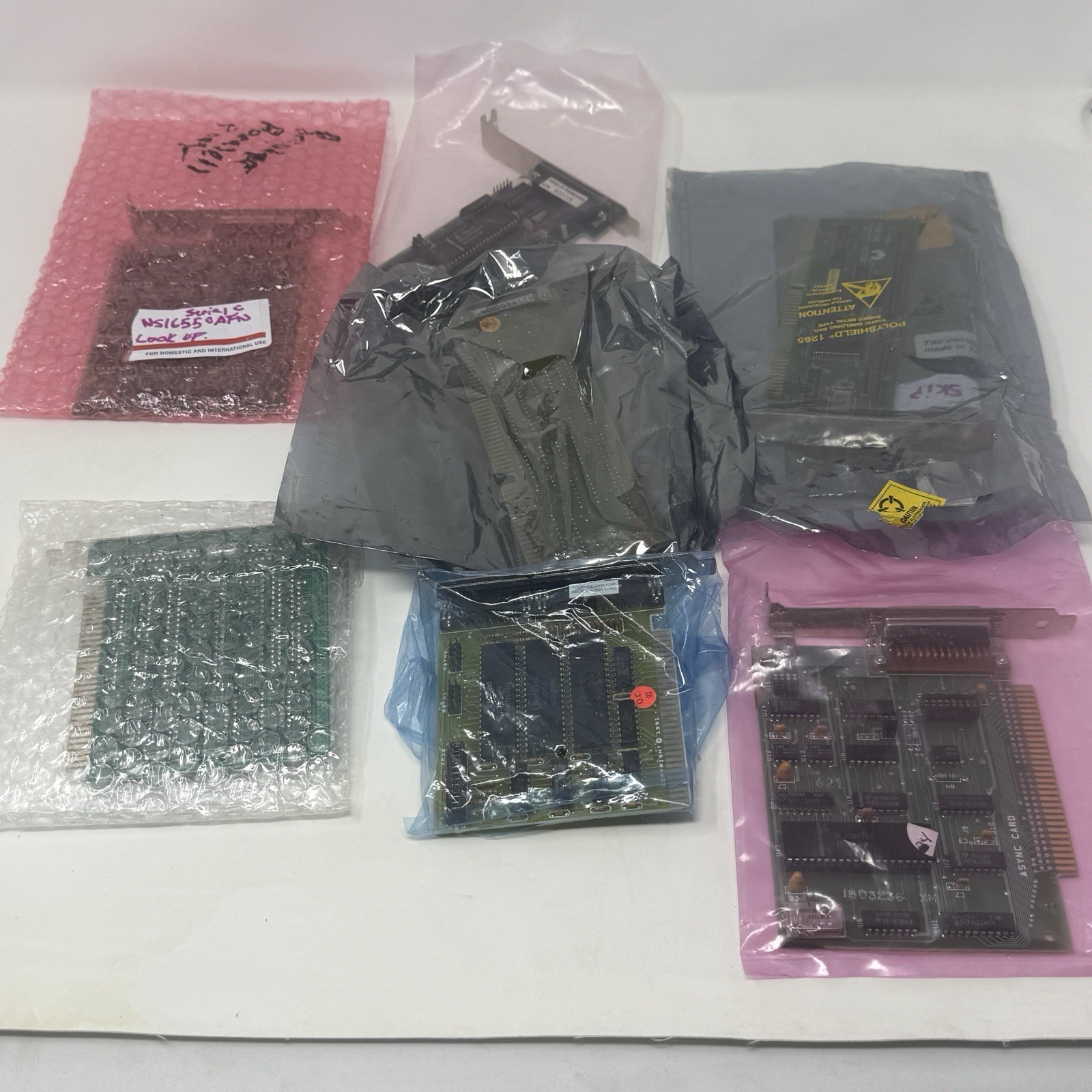 Vintage ISA Expansion Card Lot Async Serial I/O Printer Game RAM Untested
