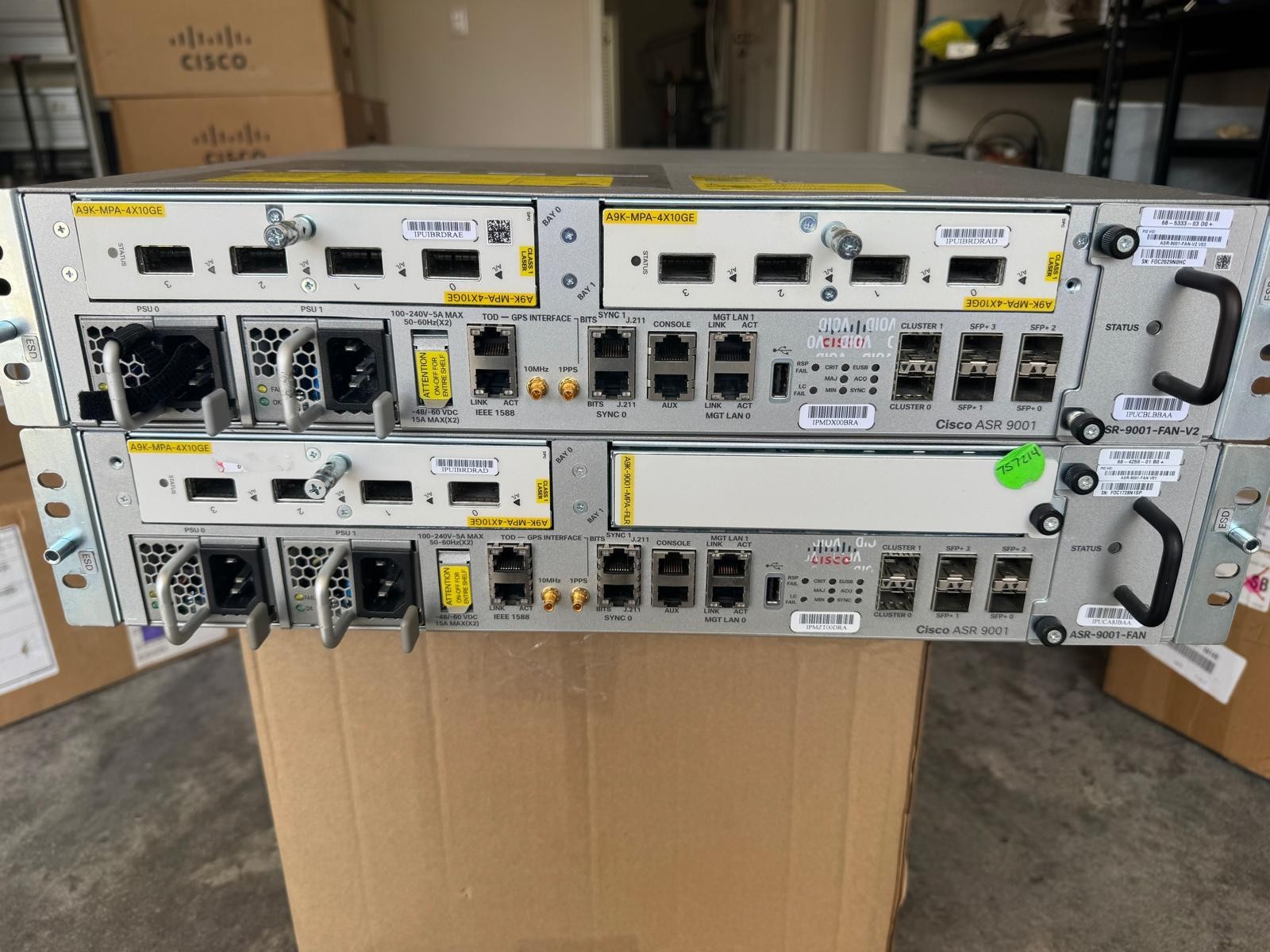 Cisco ASR 9001 Router 2x A9K-MPA-4X10GE Dual AC Tested Working Cisco ASR 9001 Router 2x A9K-MPA-4X10GE Dual AC Tested Working