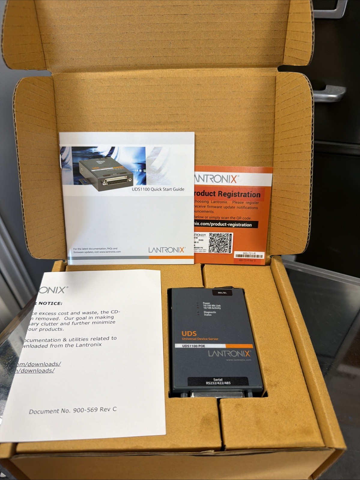 NEW Lantronix UDS1100-POE - One Port RS232/RS422/RS485 to IP Ethernet 950-00169