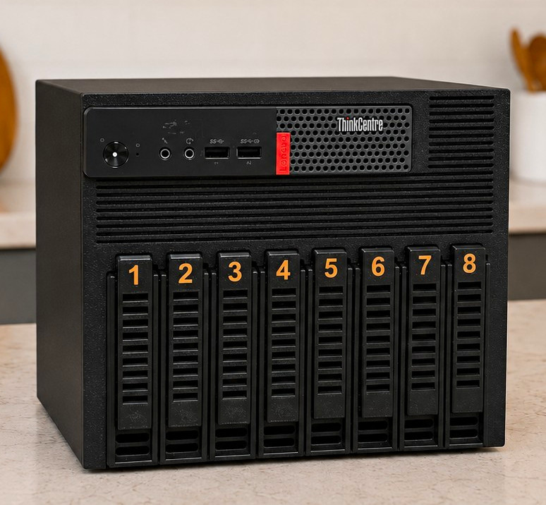 TiNAS - 8x HDD + 1 SSD Enclosure M710Q/M910Q/M920Q - CASE ONLY -