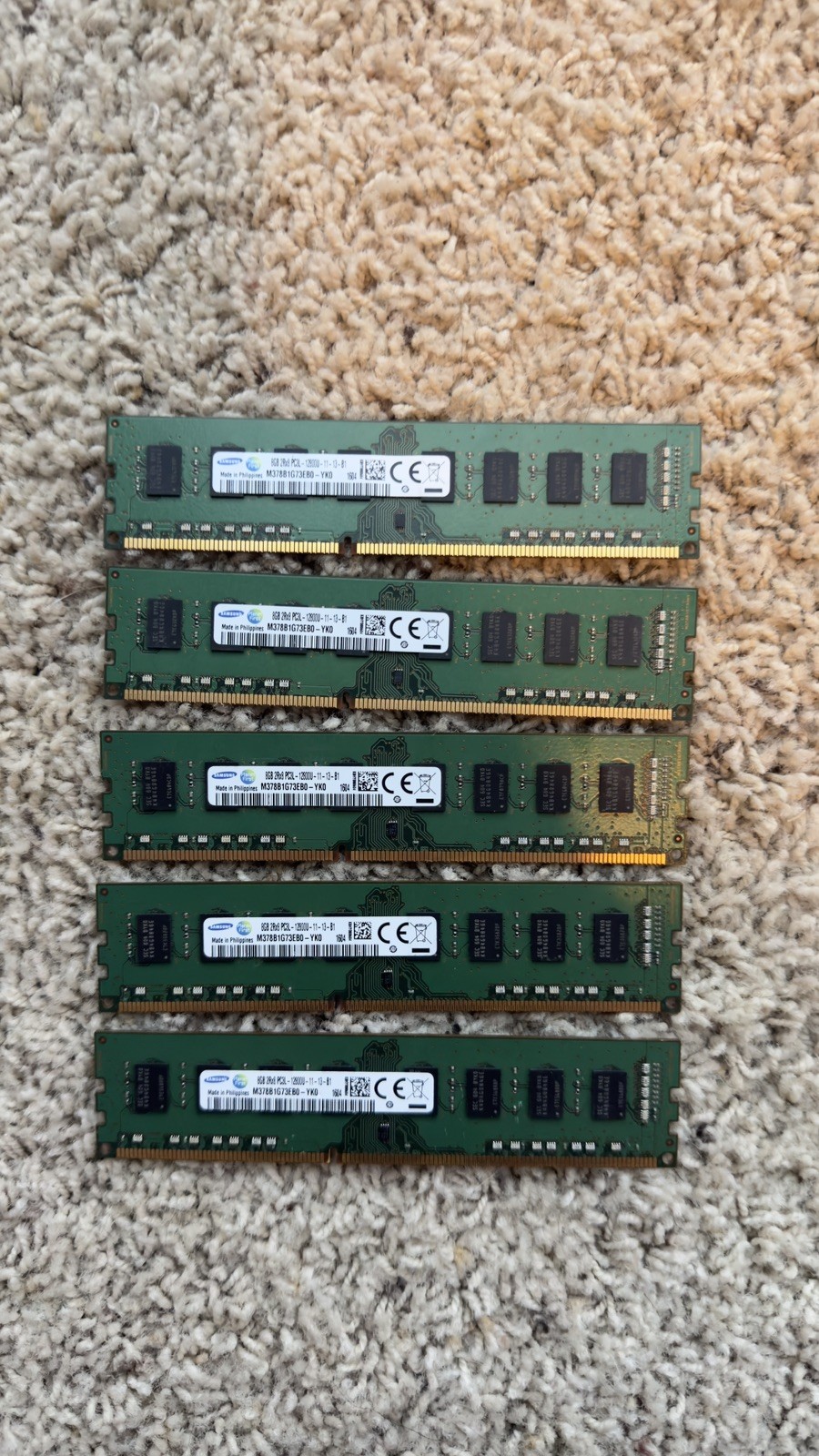Lot 5 Samsung 8GB 2Rx8 DDR3-1600 PC3-12800U Desktop RAM M378B1G73QH0-CK0 (5x8GB)