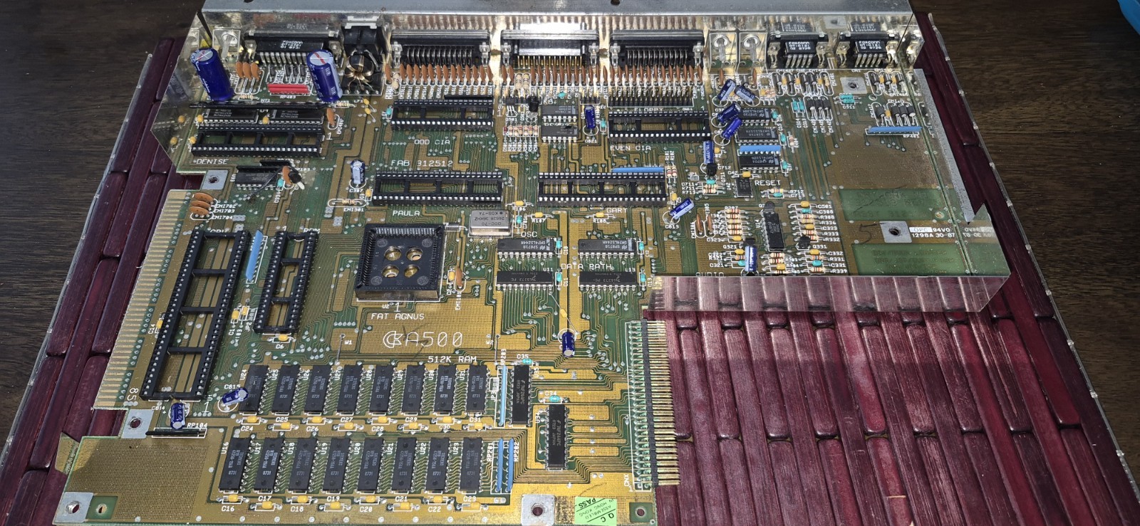 COMMODORE AMIGA 500 Motherboard Rev 5 NTSC ,No IC'S , Sold As Is, Untested