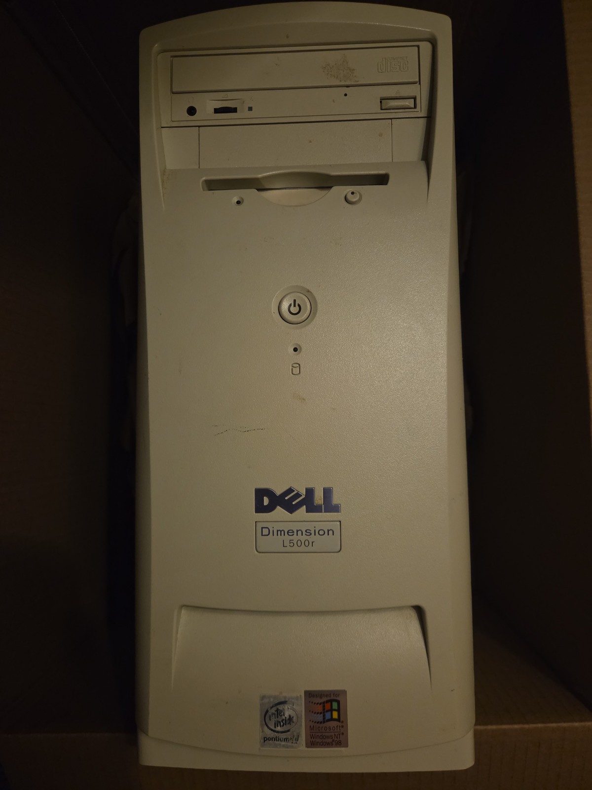Dell Dimension L500R Vintage Windows 98 Era Computer Plus IDE to SD Card Adapter
