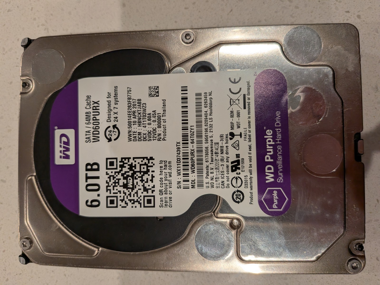 WD Purple 6TB WD60PURX 3.5\ WD Purple 6TB WD60PURX 3.5\