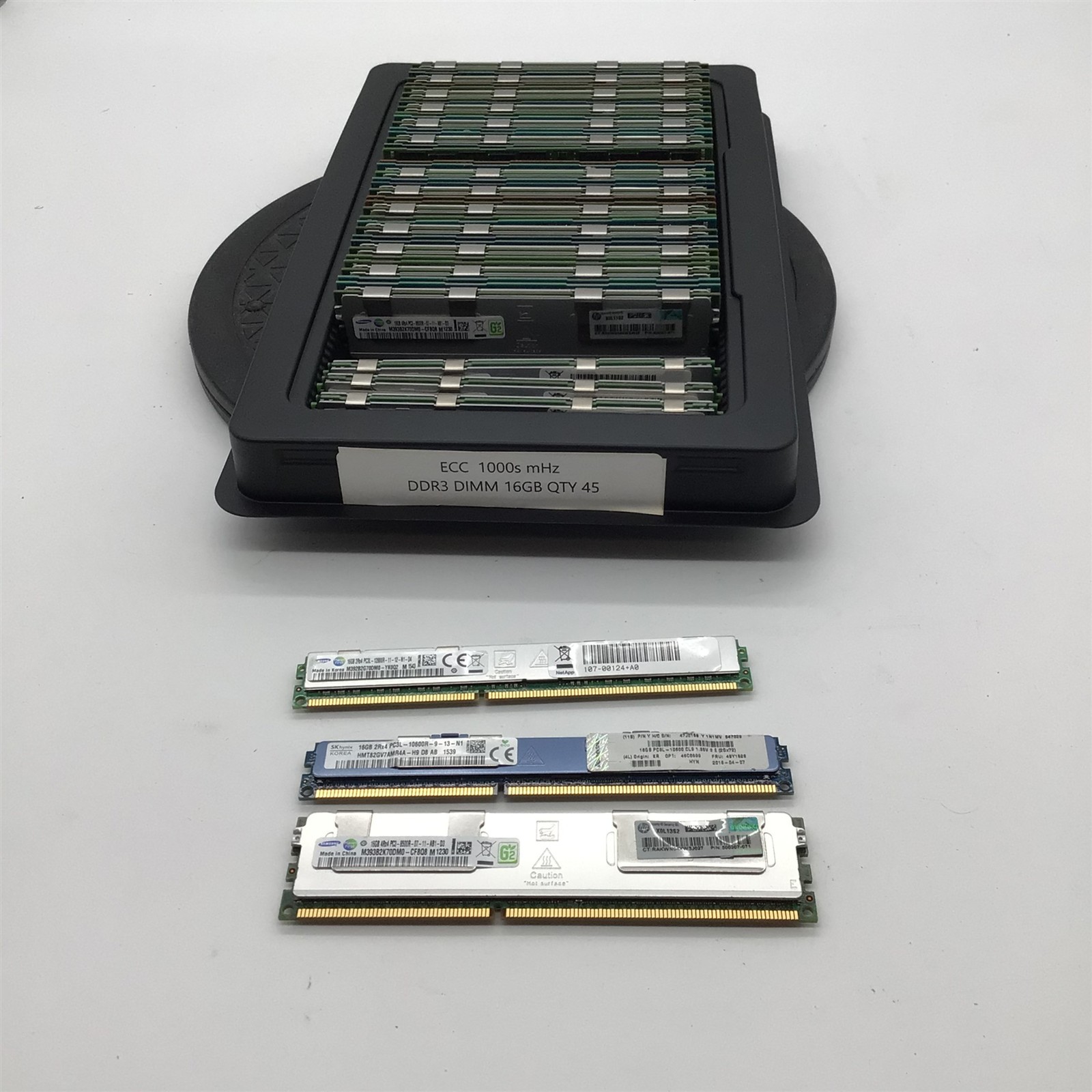 Lot of 45 Assorted DDR3 16GB DIMM ECC RAM Memory Modules 1000s MHz