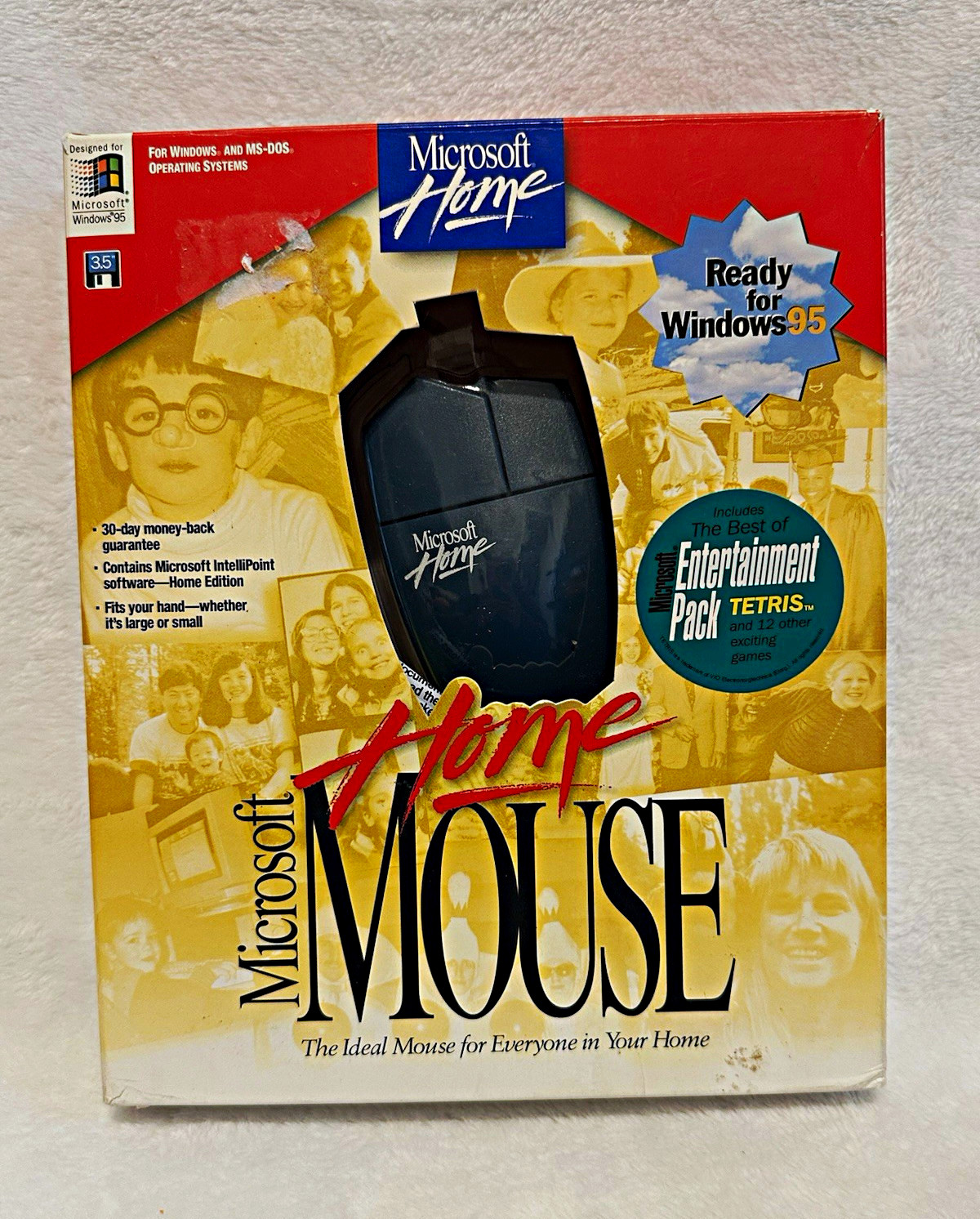 Vintage RARE Microsoft Home Mouse 1995 Part 61374 CIB Box 3.5 Floppy Windows 95 Vintage RARE Microsoft Home Mouse 1995 Part 61374 CIB Box 3.5 Floppy Windows 95