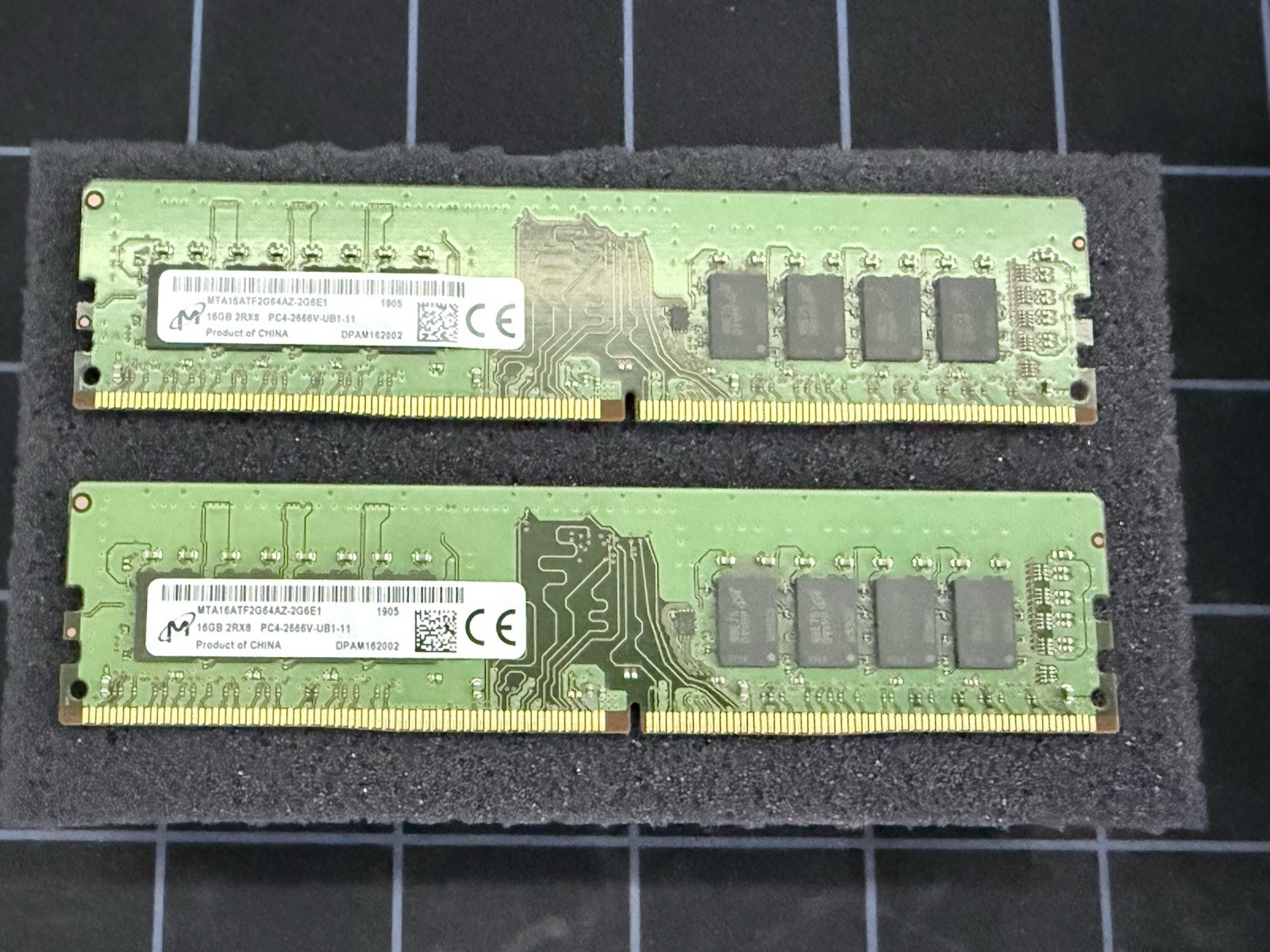Micron 32GB (2x16GB) DDR4-2666 Desktop RAM (MTA16ATF2G64AZ-2G6E1) Micron 32GB (2x16GB) DDR4-2666 Desktop RAM (MTA16ATF2G64AZ-2G6E1)