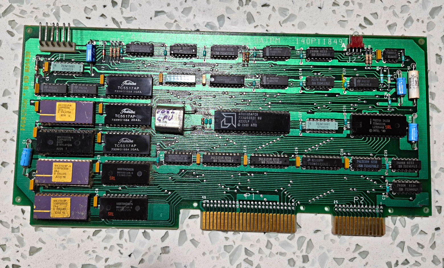Vintage Intel 8085 CPU Controller Card PCB 140P11849 Expansion Circuit Board.