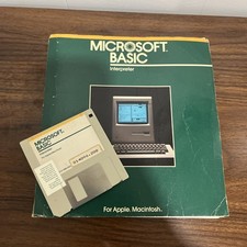 1884 Microsoft Basic Interpreter Vintage Apple Macintosh Manual Floppy Disc  picture