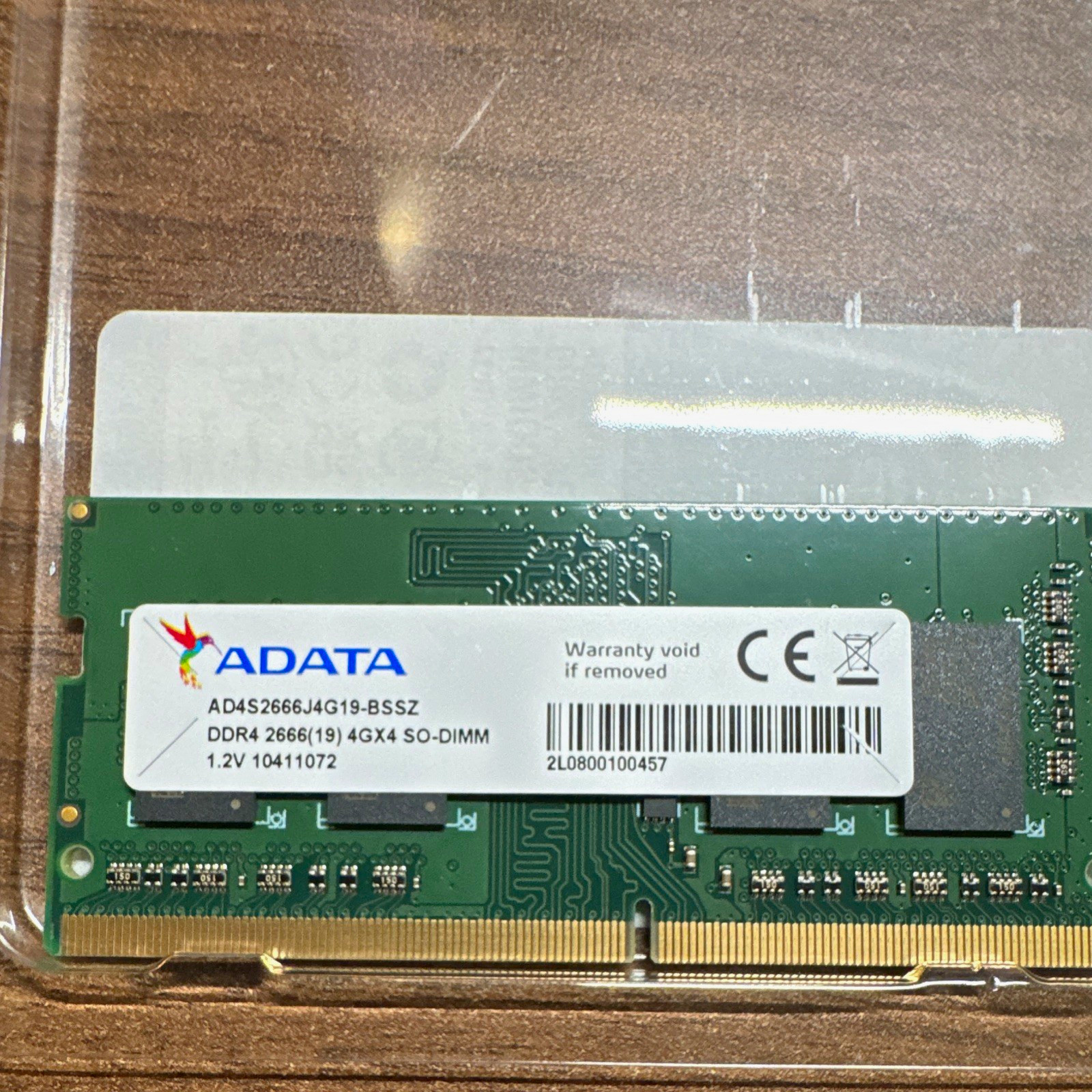 ADATA 4GB DDR4-2666 PC4-21300 260-Pin SO-DIMM Laptop RAM AD4S2666J4G19-BSSZ
