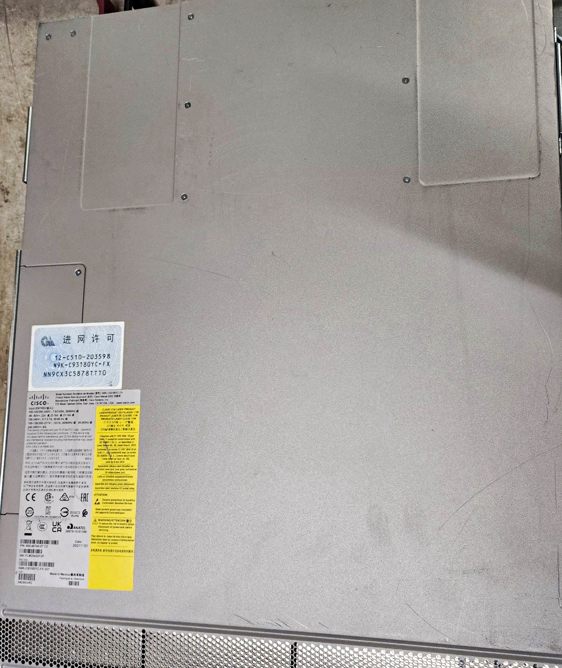 Cisco Nexus N9K-C93180YC-FX 