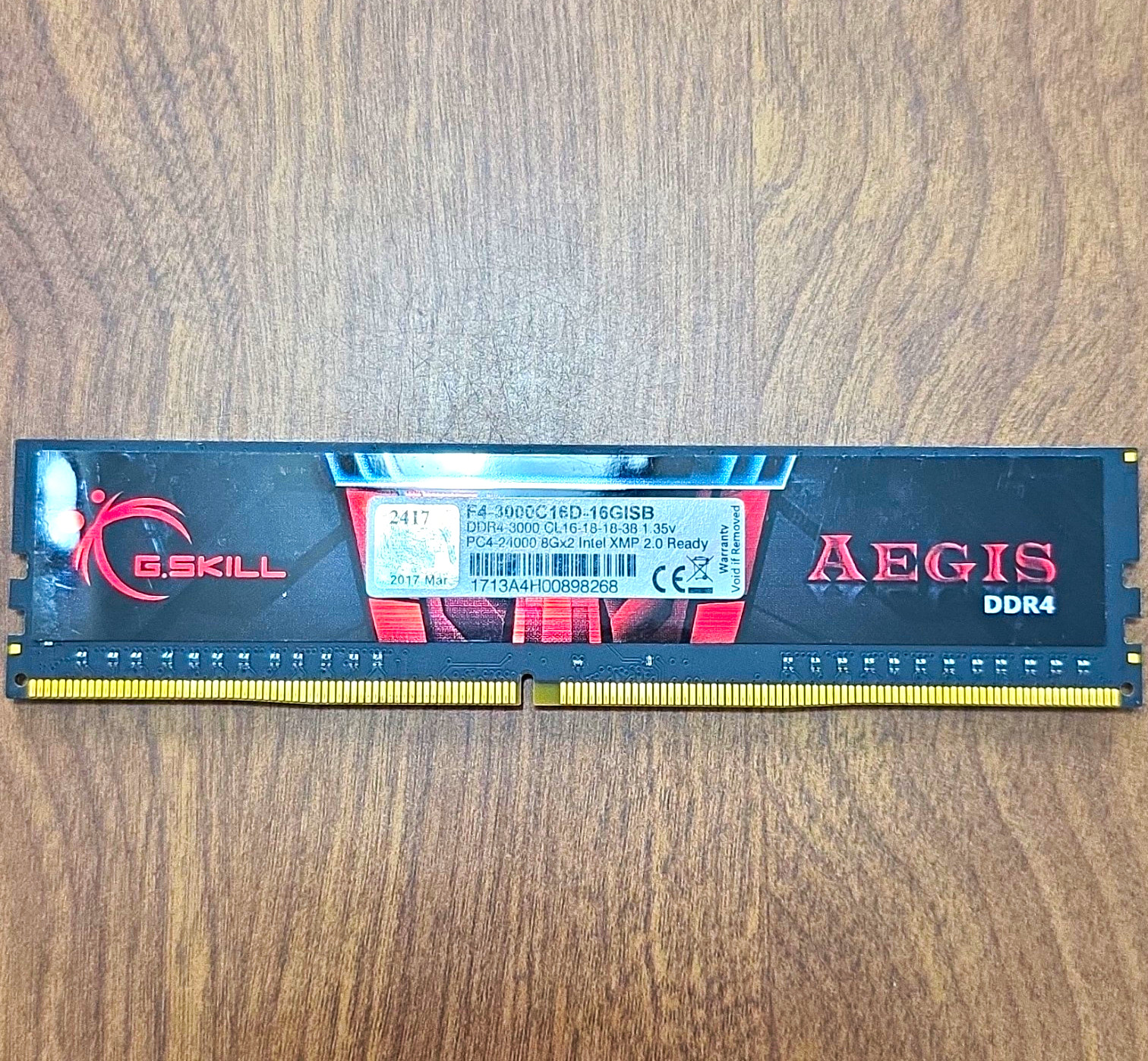 G.SKILL Aegis 16GB (2x8GB) DDR4 SDRAM 3000 PC4-24000 288-Pin DIMM