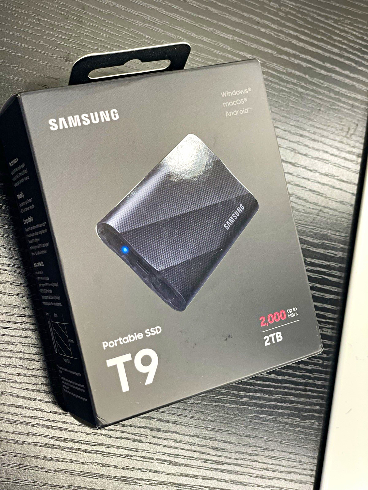 Samsung Portable SSD T9 2TB USB 3.2 Gen 2x2 2000MB/s AES Drop Black