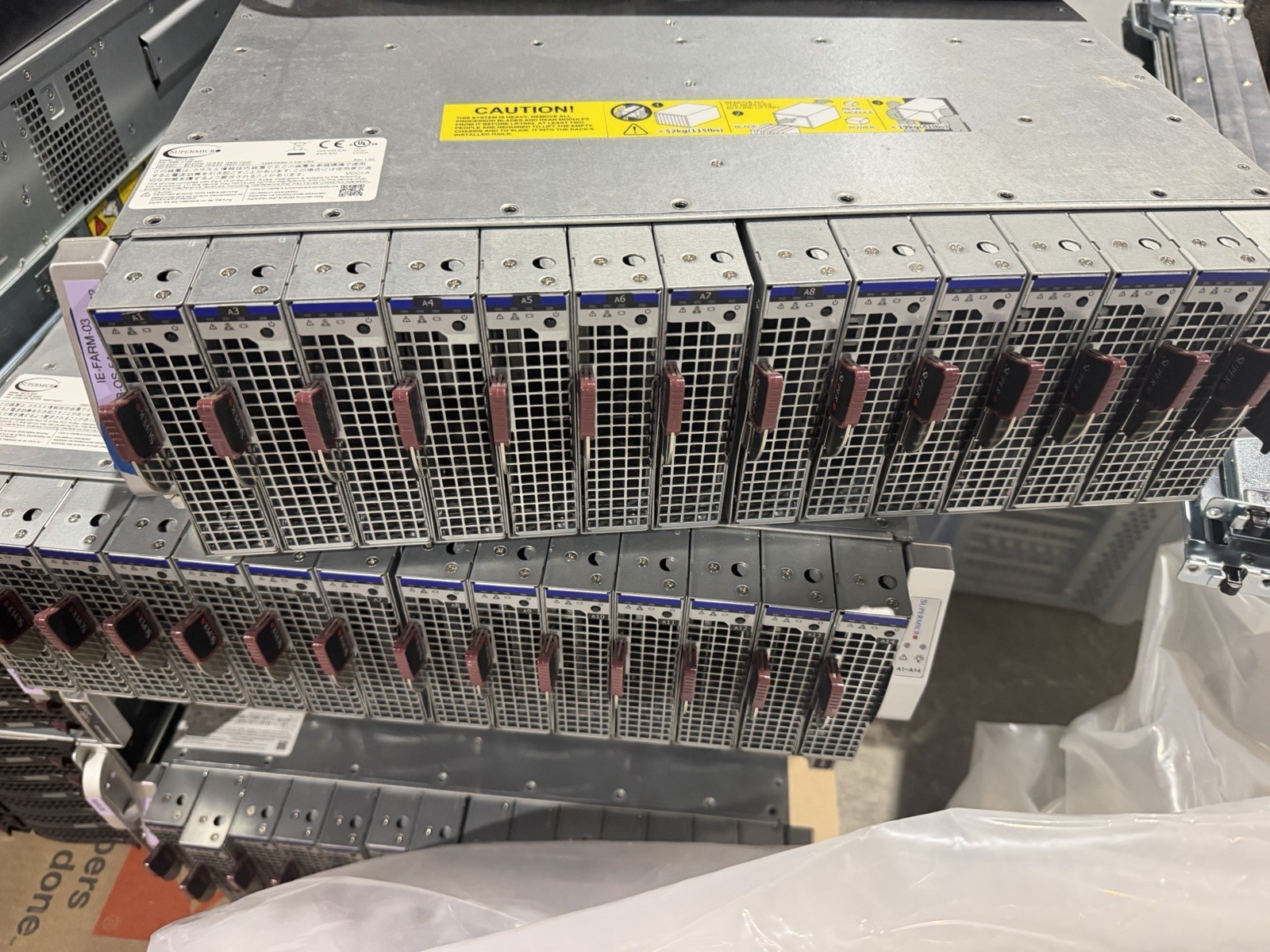 Supermicro MicroBlade MBE-314E-420 3U Enclosure 14x Dual Xeon Blades Untested