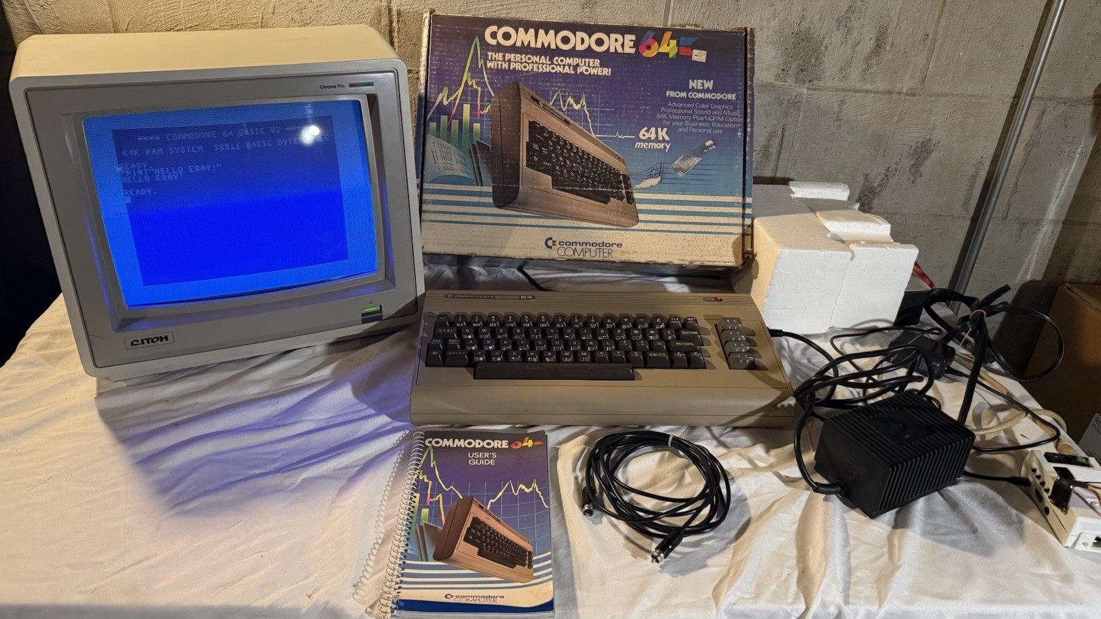 WORKING Commodore 64 C64 In Box Restored Retro Computer Matching SN ...