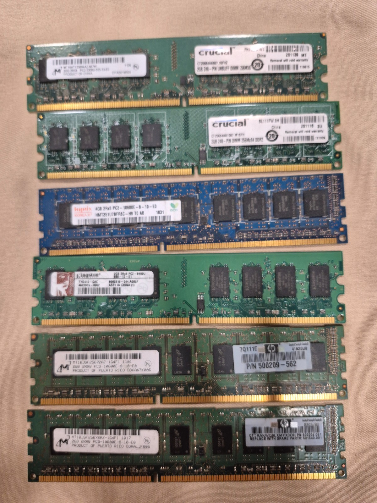 crucial memory ram and parts