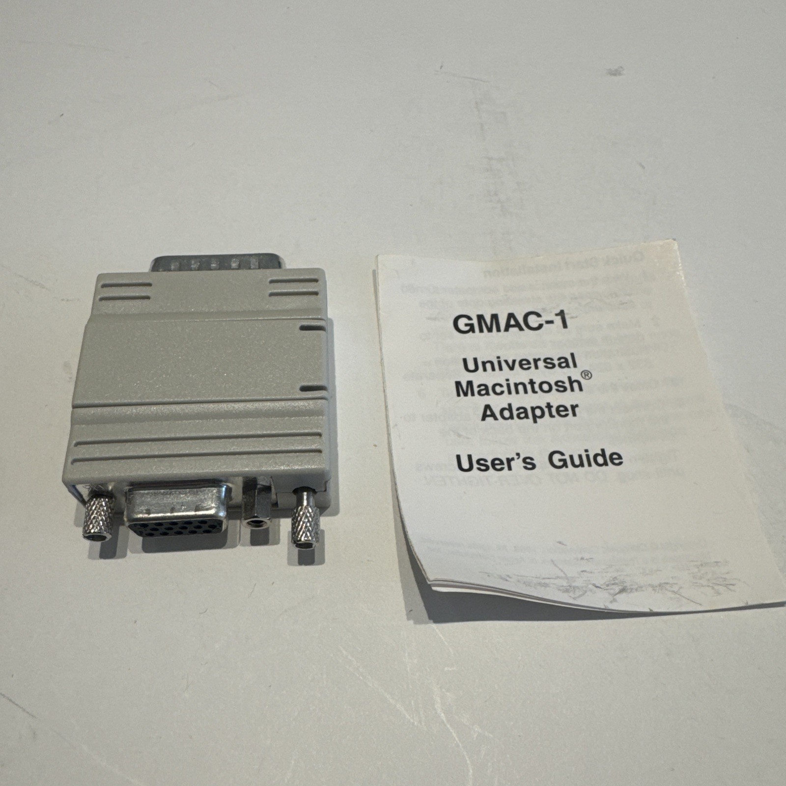 Vintage GMAC-1 Universal Macintosh VGA Adapter DB15 to HD15 10 DIP Switch Mac