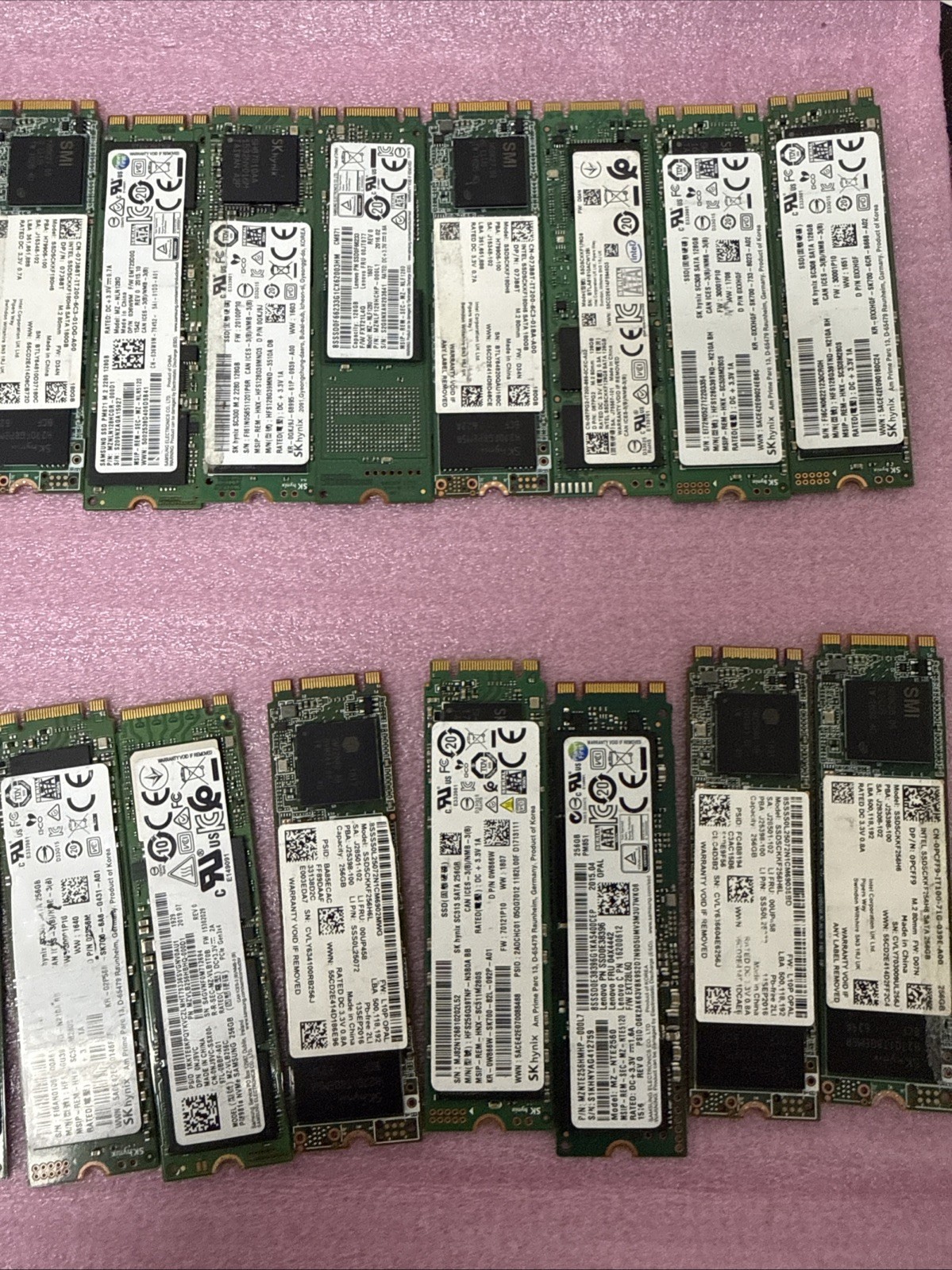 LOT OF 256, 512GB ,1TB 128GB NVMe PCIe M.2 SSD Major Brands Not Tested Read LOT OF 256, 512GB ,1TB 128GB NVMe PCIe M.2 SSD Major Brands Not Tested Read