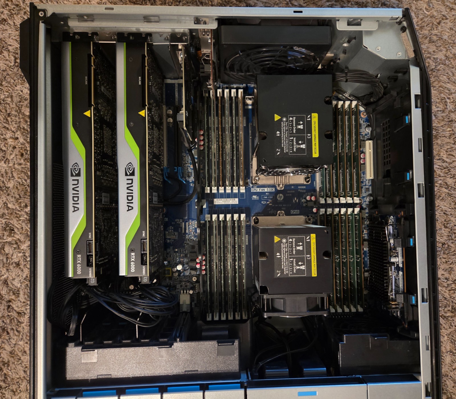 HP Workstation PC 2X XEON 48-Core | 384GB RAM | 4TB SSD | 16TB HDD | 2X RTX 6000