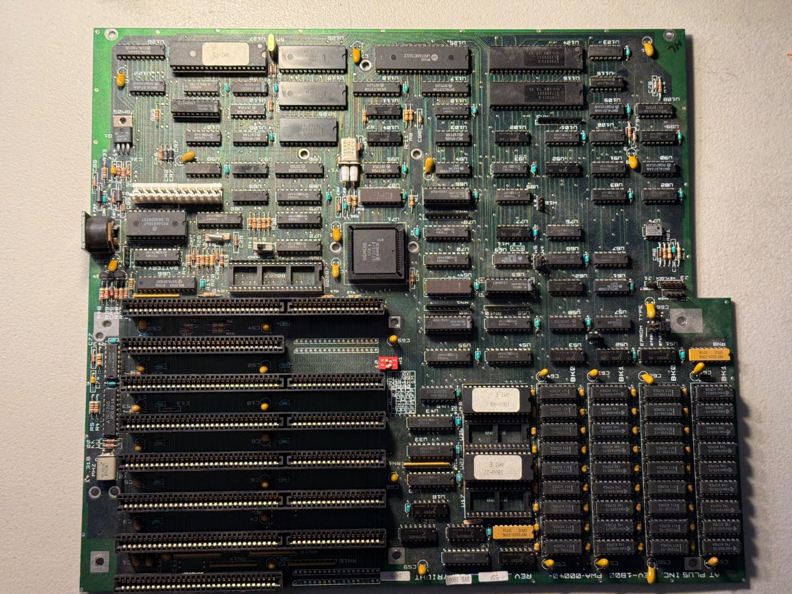 Vintage Intel 286-8 640K DRAM Motherboard - Works