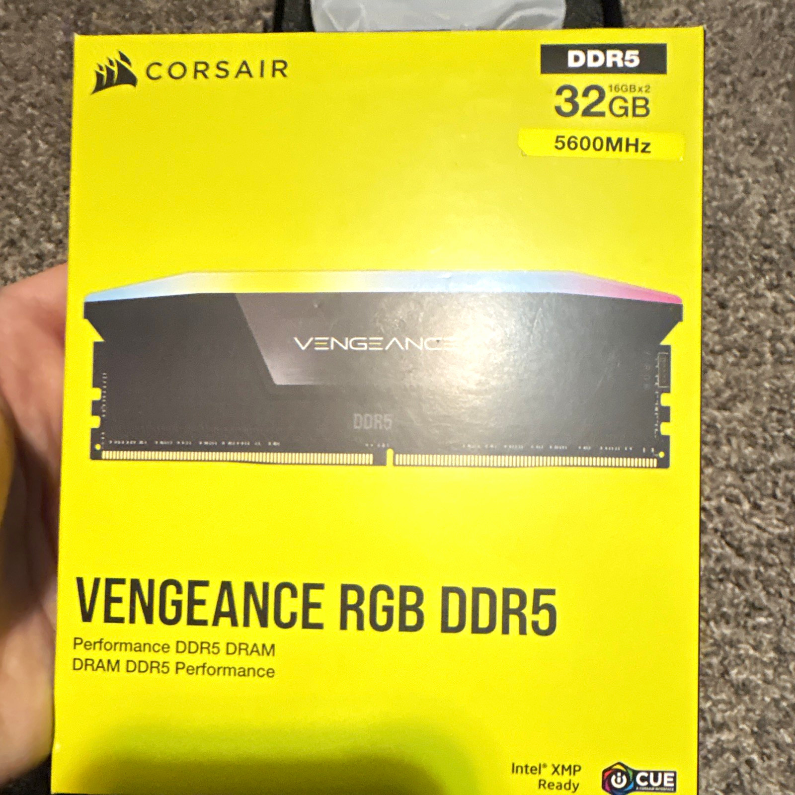 Corsair Vengeance RGB DDR5 32GB (2x16GB) DDR5-5600 288-Pin DIMM RAM